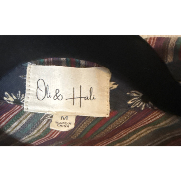 Women's Oli & Hali Patchwork Button Down Shirt M Multicolor - Picture 3 of 3